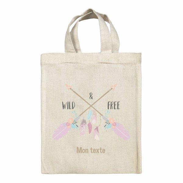 Borsa tote bag, contenitore porta-pranzo personalizzato - Wild & Free