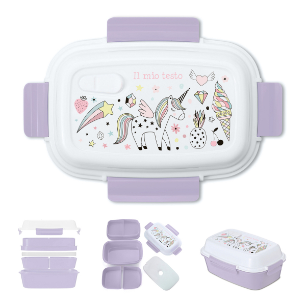 Lunch box personalizzata - Unicorno