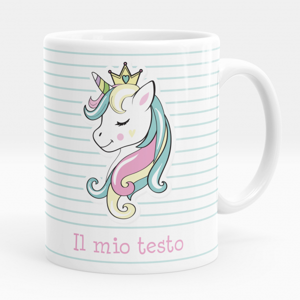 Tazza personalizzata - Principessa, unicorno