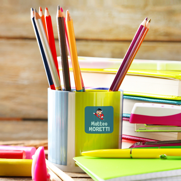 Adesivi quadrati 2 righe