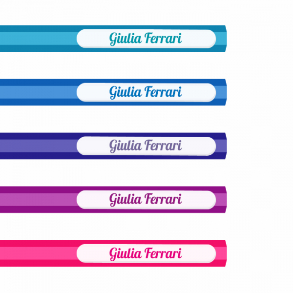 Adesivi Rettangolari, 1 riga