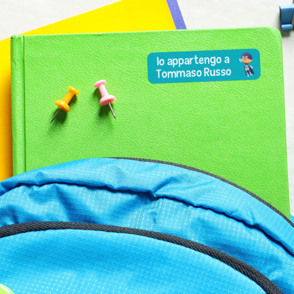 Adesivi rettangolari, 2 righe