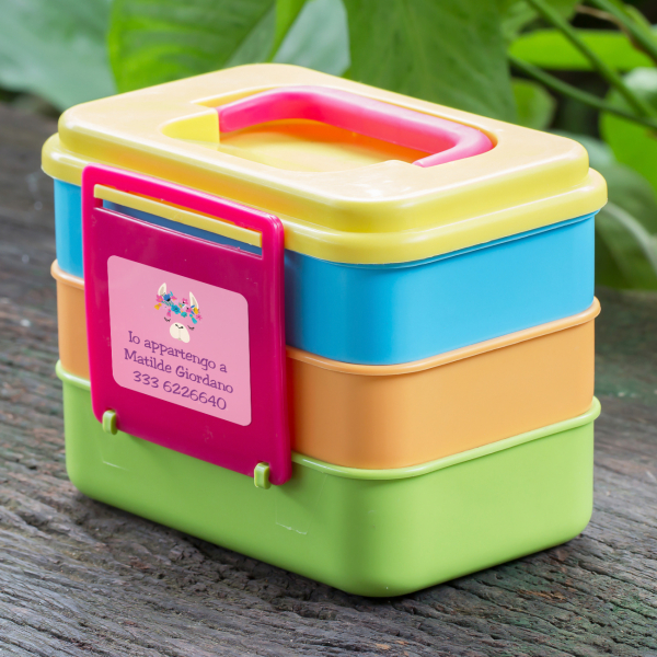 Adesivi rettangolari, 3 righe