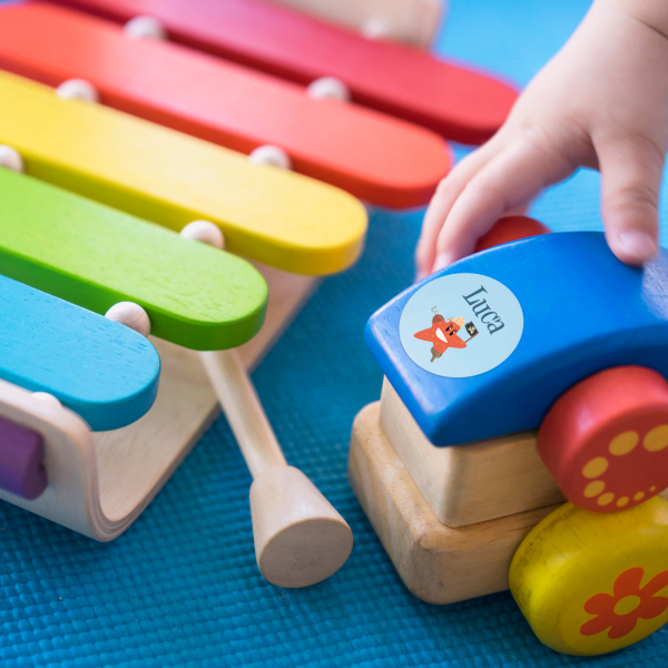 Adesivi rotondi, 1 riga