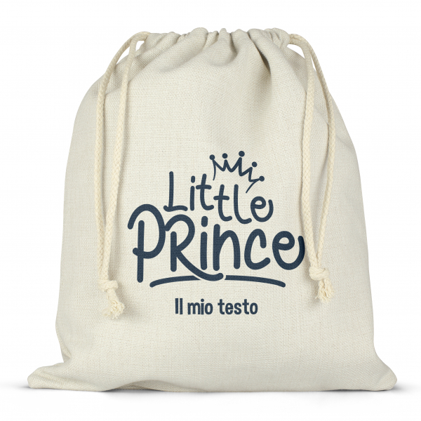 Borsa per contenitore porta-pranzo, con lacci, personalizzata - Little Prince