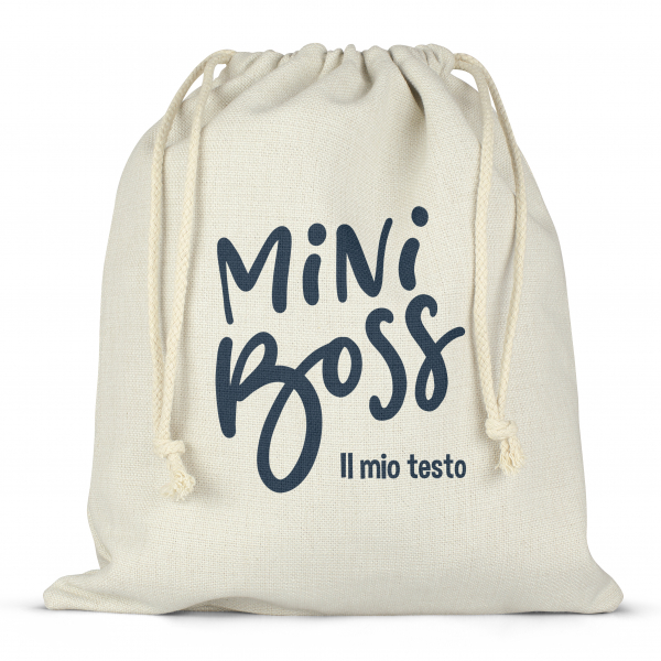 Borsa per contenitore porta-pranzo, con lacci, personalizzata - Mini Boss