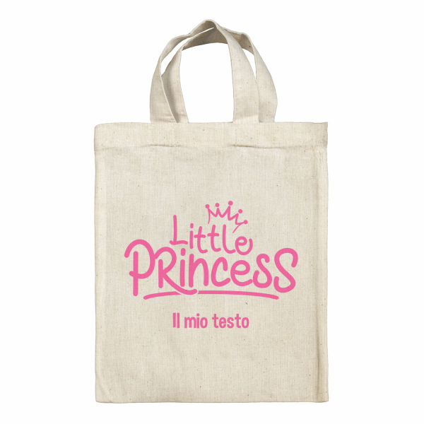 Borsa tote bag, contenitore porta-pranzo personalizzato - Little Princess