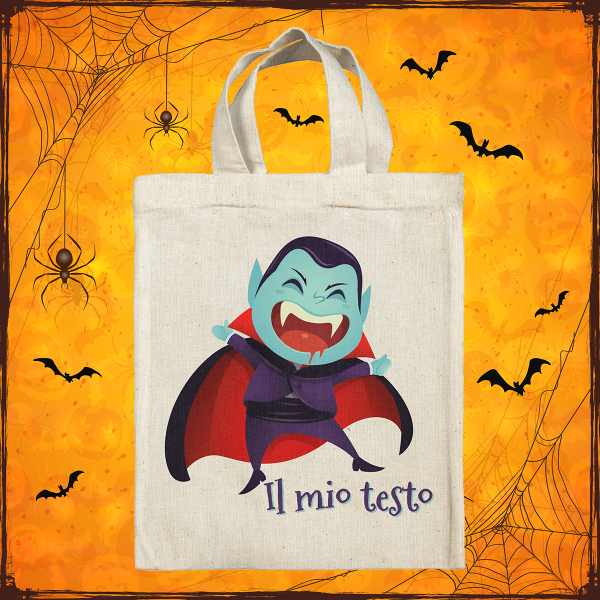 Borsa tote bag di Halloween personalizzata - Vampiro