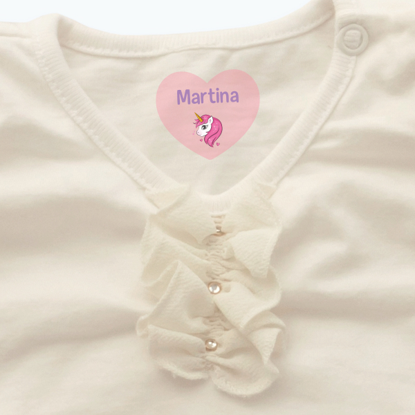 Etichette termoadesive vestiti cuori