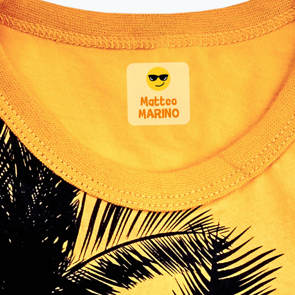 Etichette termoadesive vestiti quadrate