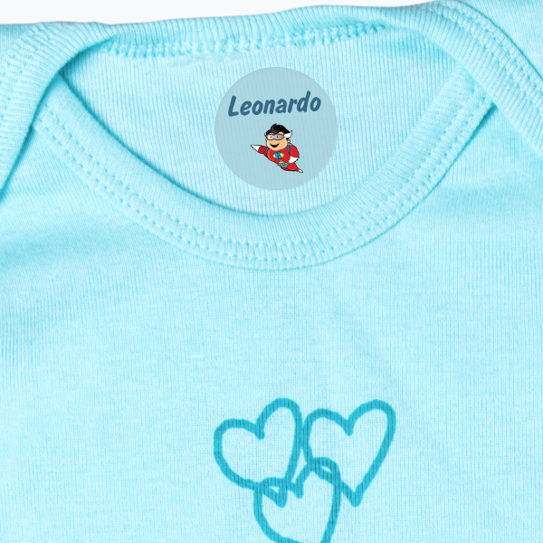 Etichette termoadesive vestiti rotonde