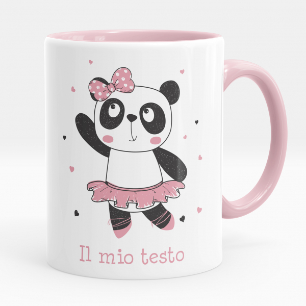 Tazza personalizzata - Ballerina, panda, cuori