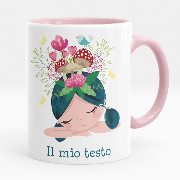 Tazza personalizzata - Bimba, funghi