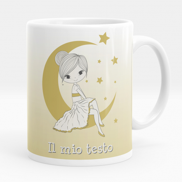Tazza personalizzata - Bimba, luna