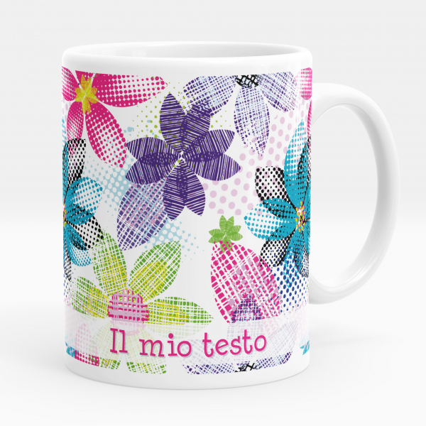 Tazza personalizzata - Fiori multi-colore