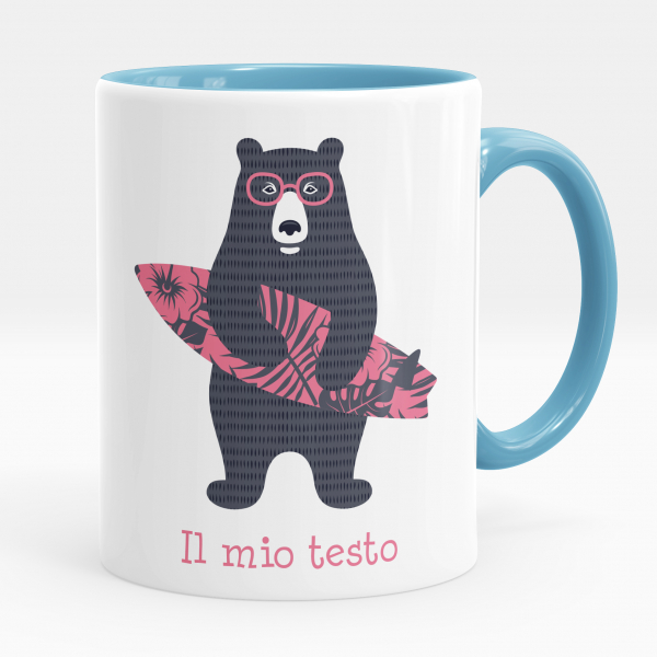 Tazza personalizzata - Orso surfista