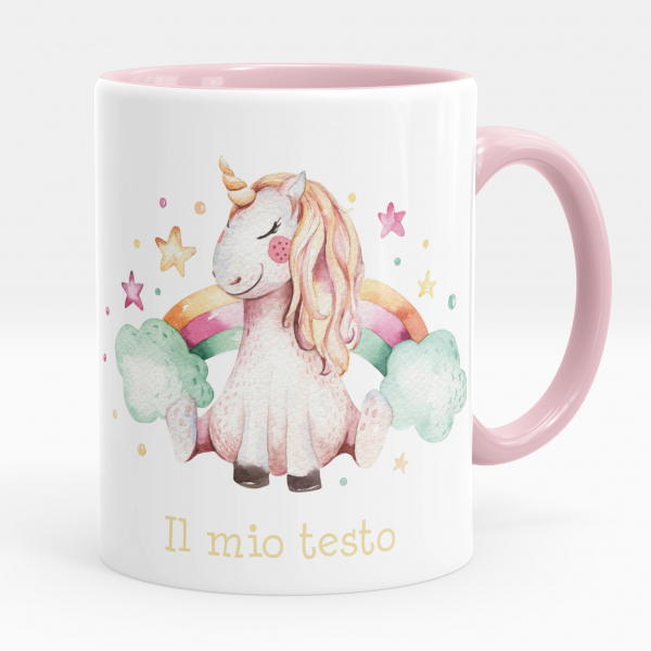 Tazza personalizzata - Unicorno, nuvole