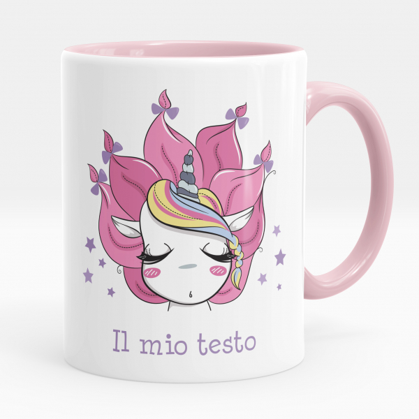 Tazza personalizzata - Unicorno, stelle