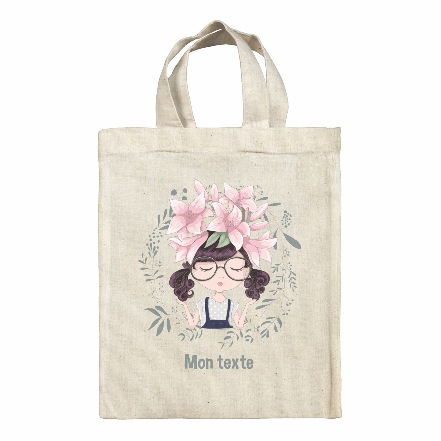 Etichette Folies : Borsa tote bag, contenitore porta-pranzo personalizzato  - Bimba