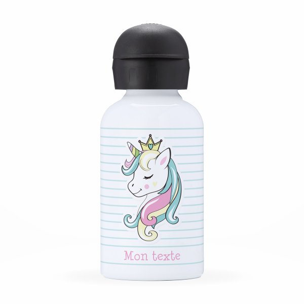 Borraccia termica personalizzata da bambino - Unicorno principessa