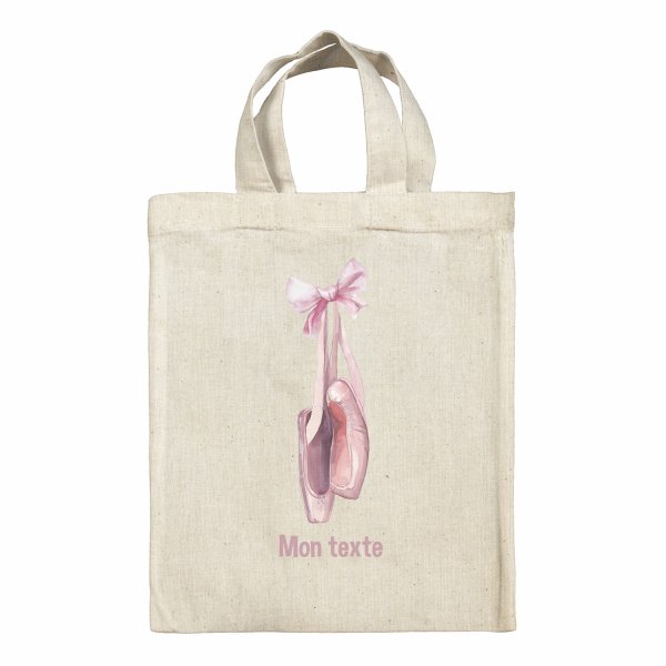 Borsa tote bag, contenitore porta-pranzo personalizzato - Ballerine, motivo: ballerine