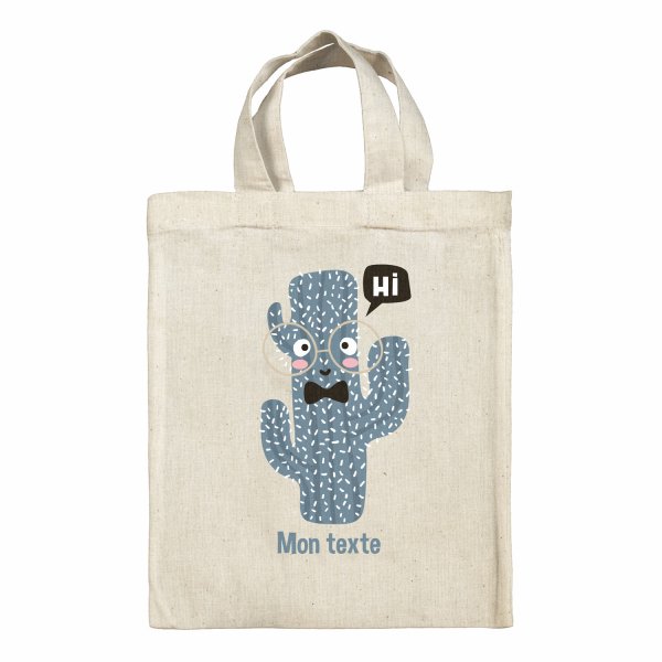 Borsa tote bag, contenitore porta-pranzo personalizzato - Cactus