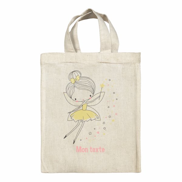 Borsa tote bag, contenitore porta-pranzo personalizzato - Fata stelle