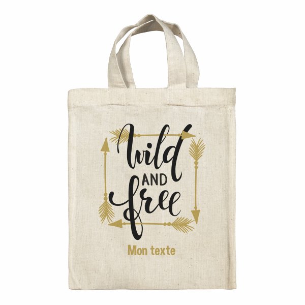 Borsa tote bag, contenitore porta-pranzo personalizzato - Wild and Free