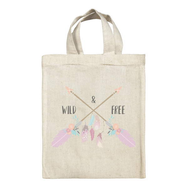 Borsa tote bag, contenitore porta-pranzo personalizzato - Wild & Free