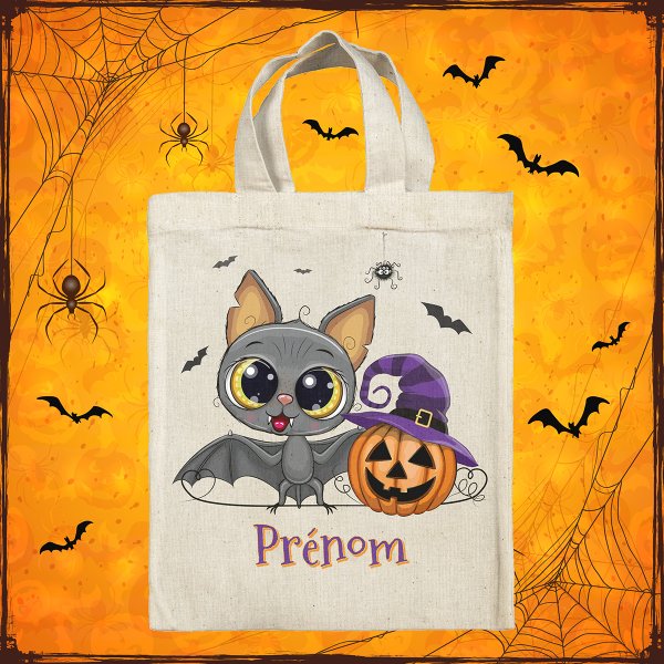 Borsa tote bag di Halloween personalizzata - Pipistrello