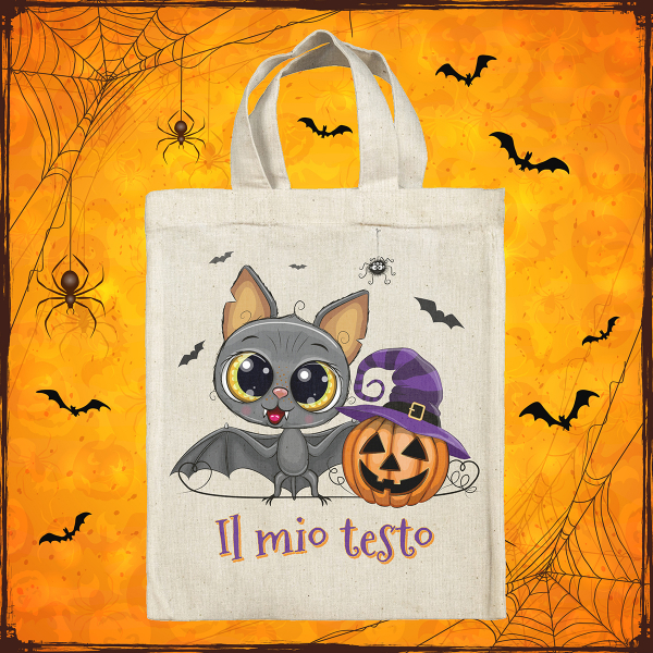 Borsa tote bag di Halloween personalizzata - Pipistrello