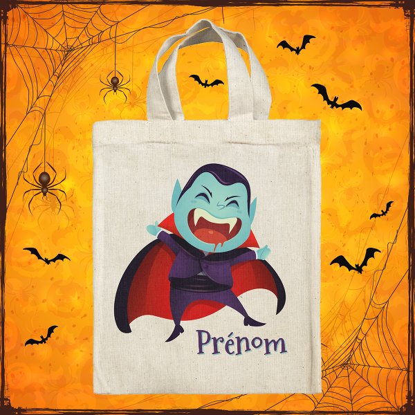 Borsa tote bag di Halloween personalizzata - Vampiro