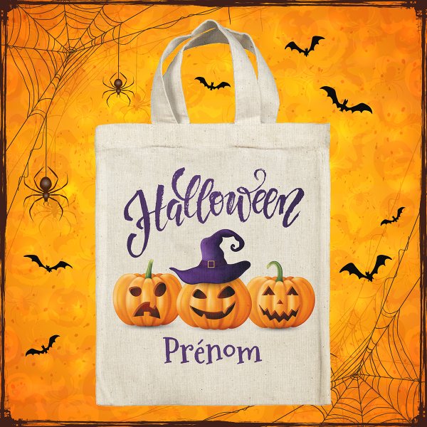 Borsa tote bag di Halloween personalizzata - Zucche