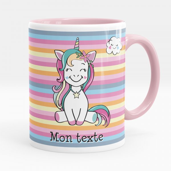 Tazza personalizzata - Unicorno, smile